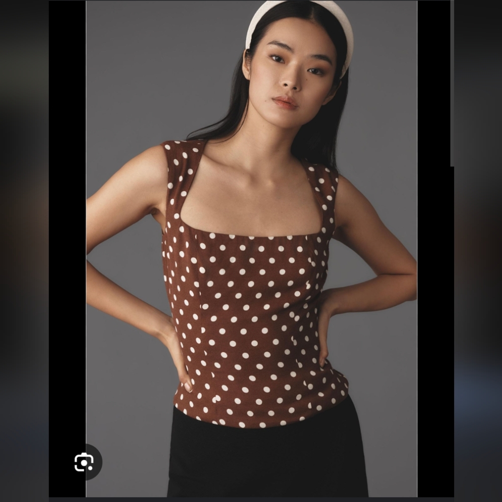 Reformation Diandra Top in AU LAIT - Picture 3 of 5